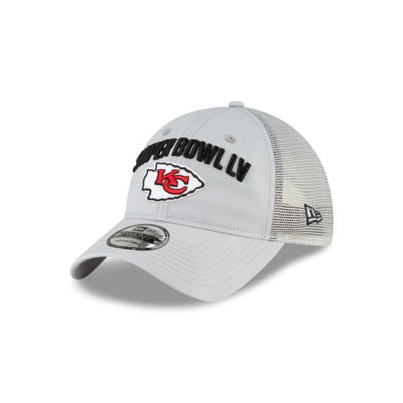 NFL Kansas City Chiefs Super Bowl Lv 9Twenty Adjustable (FDN2272) - Grey New Era Caps